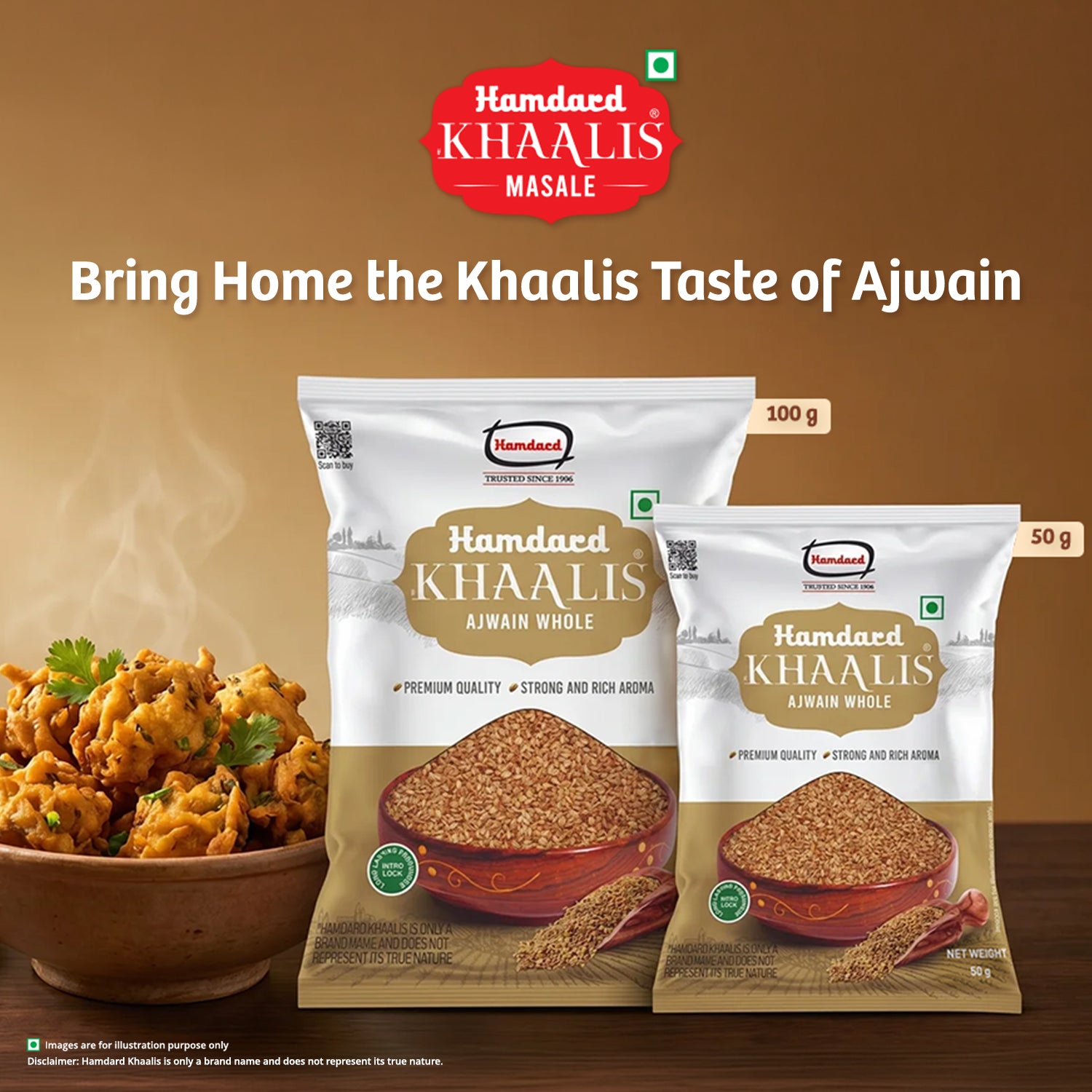 100g, 50g carom seeeds hamdard khaalis ajwain whole pure no preservative ajwain
